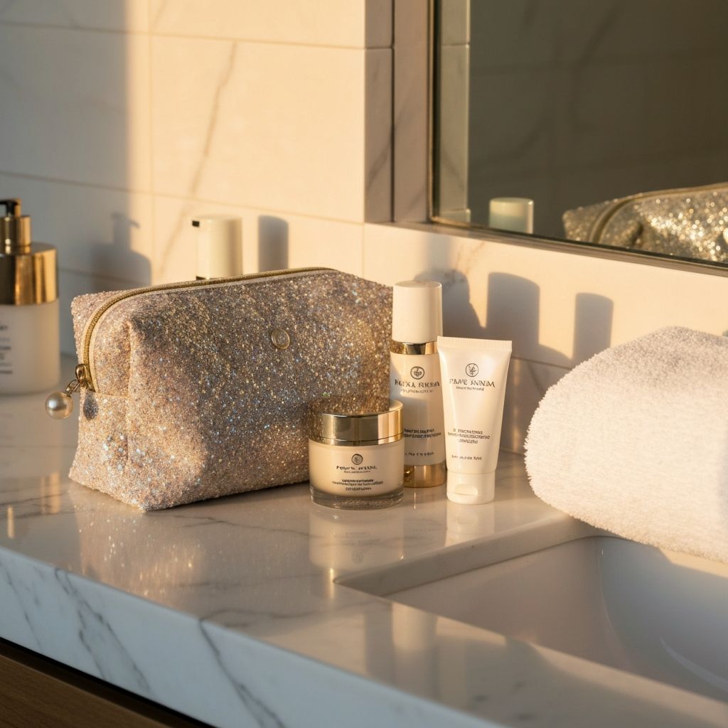 Козметична чанта и допълнителни аксесоари за грижа за кожата